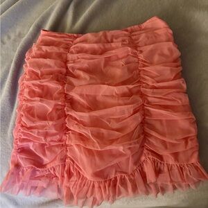 Victoria’s Secret Hot Pink Mesh Miniskirt